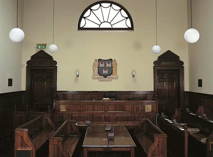 photo of the court interior at Dublin District Coroners Court